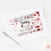 Zakelijk adres Stickers Blood Splatter Vampire G (Envelop)