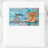 Zakelijk adres Stickers Blue Wood Barn Door Boot (Tas)