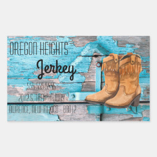 Zakelijk adres Stickers Blue Wood Barn Door Boot