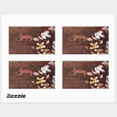 Zakelijk adres Stickers Cotton Branch op Dark Wo (Vel)