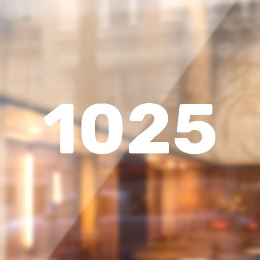 Zakelijk adres Suite Unit Nummer Raamsticker (Vel 2)