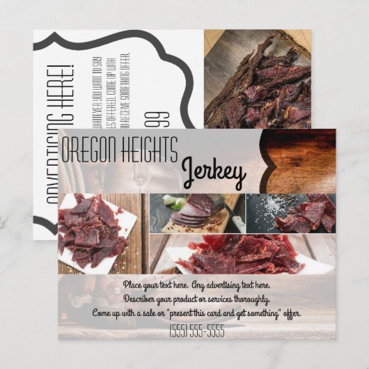 Zakelijk Adverteren Kaart Cowboy laarzen schuur ho (Voorkant / Achterkant)