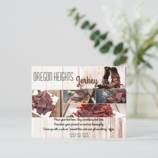 Zakelijk Adverteren Kaart laarzen land rustieke wi (Staand voorkant)