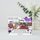 Zakelijk Adverteren Kaart Lavendel Hibiscus op Wh (Staand voorkant)