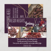 Zakelijk Adverteren Kaart Plum Paarse Rozen Goud (Voorkant / Achterkant)