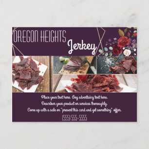 Zakelijk Adverteren Kaart Plum Paarse Rozen Goud