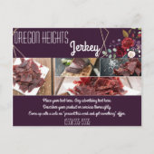 Zakelijk Adverteren Kaart Plum Paarse Rozen Goud (Voorkant)