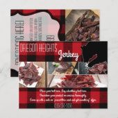 Zakelijk Adverteren Kaart Red Buffalo Plaid Beer (Voorkant / Achterkant)