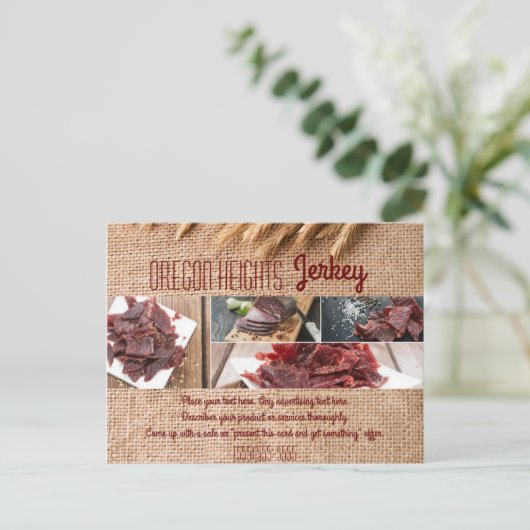 Zakelijk Adverteren Kaart Tarwe op Burlap Sack Co (Staand voorkant)