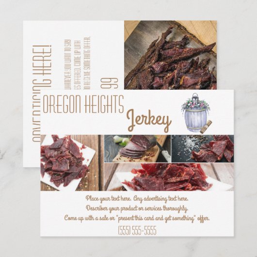 Zakelijk Adverteren Kaart Zomer Land Bruiloft (Voorkant / Achterkant)