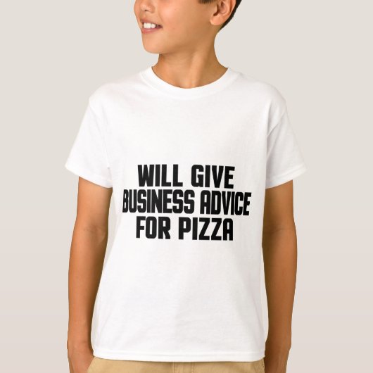 Zakelijk advies voor Pizza Entrepreneur Consultant T-shirt (Voorkant)