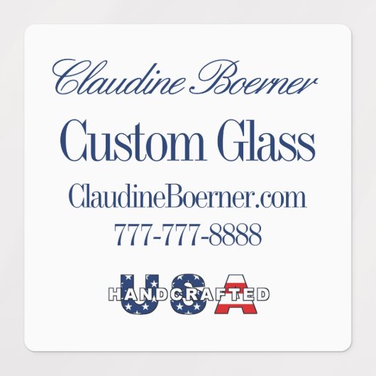 Zakelijk artistieke kraker waterdicht vierkant labels (Design 1)