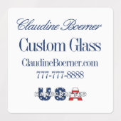 Zakelijk artistieke kraker waterdicht vierkant labels (Design 2)