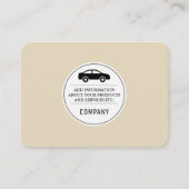 Zakelijk / Auto-icoon (Zwart / Lichtbruin) Visitekaartje (Voorkant)