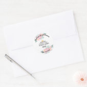 Zakelijk bedankje aangepaste logo QR-code Ronde Sticker (Envelop)