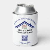 Zakelijk bedankt Aangepaste Logo QR-code Blikjeskoeler (Blikje Voorkant)
