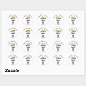 Zakelijk Bedankt Aangepaste Logo QR Code Classic R Ronde Sticker (Vel)