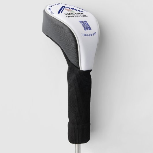 Zakelijk bedankt Aangepaste Logo QR-code Golfheadcover (Schuin)