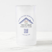 Zakelijk bedankt Aangepaste Logo QR-code Matglas Bierpul (Center)