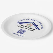 Zakelijk bedankt Aangepaste Logo QR-code Papieren Bordje (Gekanteld)