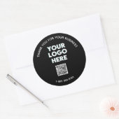 Zakelijk bedankt Aangepaste Logo QR-code Ronde Sticker (Envelop)