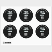 Zakelijk bedankt Aangepaste Logo QR-code Ronde Sticker (Vel)