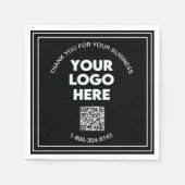 Zakelijk bedankt Aangepaste Logo QR-code Servet (Voorkant)