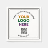 Zakelijk bedankt Aangepaste Logo QR-code Servet (Voorkant)