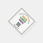 Zakelijk bedankt Aangepaste Logo QR-code Servet (Hoek)