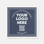 Zakelijk Bedankt Aangepaste Logo QR Code servetten (Voorkant)