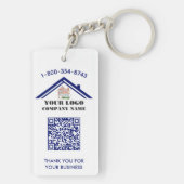 Zakelijk bedankt Aangepaste Logo QR-code Sleutelhanger (achterkant)