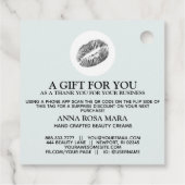 *~* Zakelijk Bedankt Barcode QR Mint Cadeaubijslui Bedankjes Labels (Achterkant)