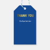 Zakelijk Bedankt Blauw Lettertype Cadeaubijsluiter Cadeaulabel (Achterkant)
