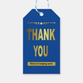 Zakelijk bedankt Blue Typography Gift Label Cadeaulabel