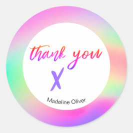 Zakelijk bedankt Briefpapier aangepaste Paars Ronde Sticker