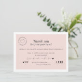 Zakelijk Bedankt Chic Modern Blush Pink (Staand voorkant)