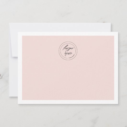 Zakelijk Bedankt Chic Modern Blush Pink (Achterkant)