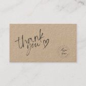 Zakelijk Bedankt Craft Paper Visitekaartje (Voorkant)