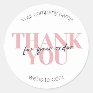 Zakelijk Bedankt Custom Minimalist Ronde Sticker