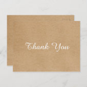 Zakelijk Bedankt Eenvoudig Rustiek Kraft Briefkaart (Voorkant / Achterkant)