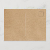 Zakelijk Bedankt Eenvoudig Rustiek Kraft Briefkaart (Achterkant)