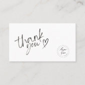 Zakelijk Bedankt Elegant Zwart-wit Visitekaartje (Voorkant)