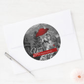 Zakelijk Bedankt Funny Squirrel Artist Ronde Sticker (Envelop)