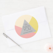 Zakelijk Bedankt Geometrische Pastels Ronde Sticker (Envelop)
