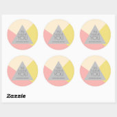 Zakelijk Bedankt Geometrische Pastels Ronde Sticker (Vel)