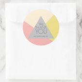 Zakelijk Bedankt Geometrische Pastels Ronde Sticker (Tas)