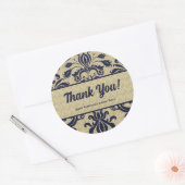 Zakelijk Bedankt Gepersonaliseerd Blue Ronde Sticker (Envelop)