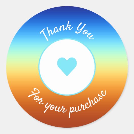 Zakelijk bedankt Hartendere Zonneoporpels Ronde Sticker (Voorkant)