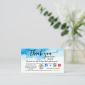Zakelijk bedankt Je hebt de creditcardbestelling o Aanbevelingskaartje (Staand voorkant)
