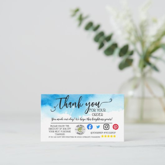 Zakelijk bedankt Je hebt de creditcardbestelling o Aanbevelingskaartje (Staand voorkant)